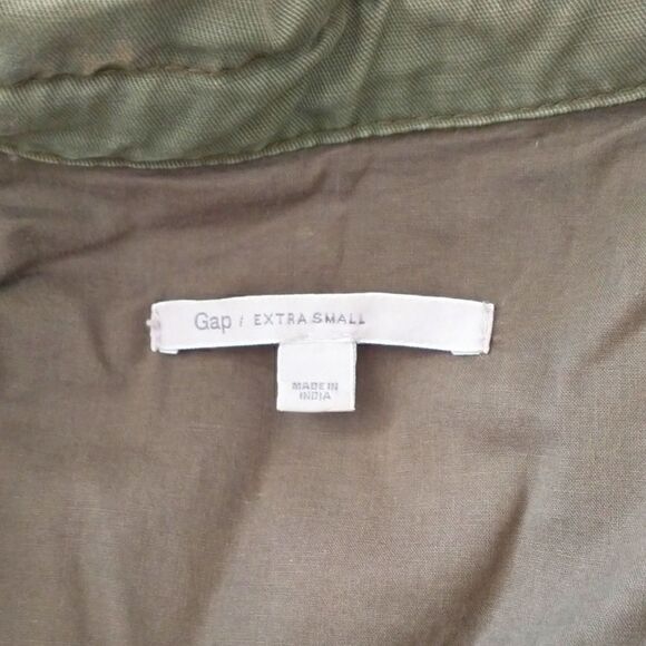 Y2K GAP Womens Army Jacket XS Chore Utility Military Barn Khaki Grunge Field - Picture 11 of 16